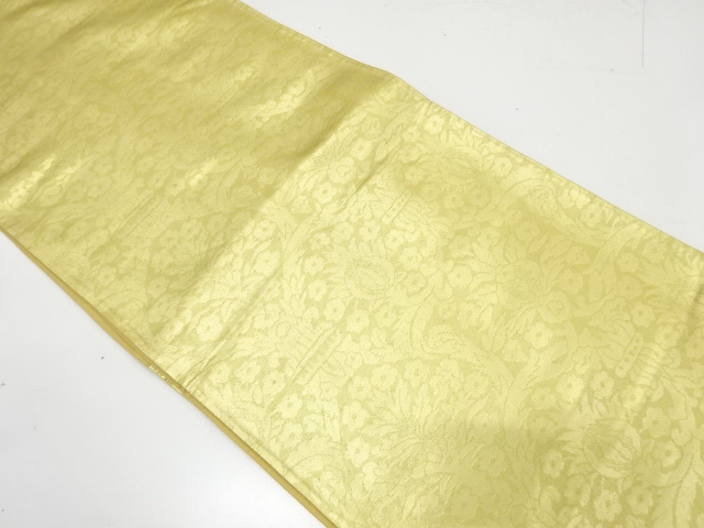 JAPANESE KIMONO / ANTIQUE FUKURO OBI / SILK / WOVEN FLORAL SARASA